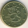 Euro - 10 Euro Cent - Finland - 1999 - Brass - KM# 101 - Obv: Rampant lion left surrounded by stars, date at left Rev: Denomination and map - 0